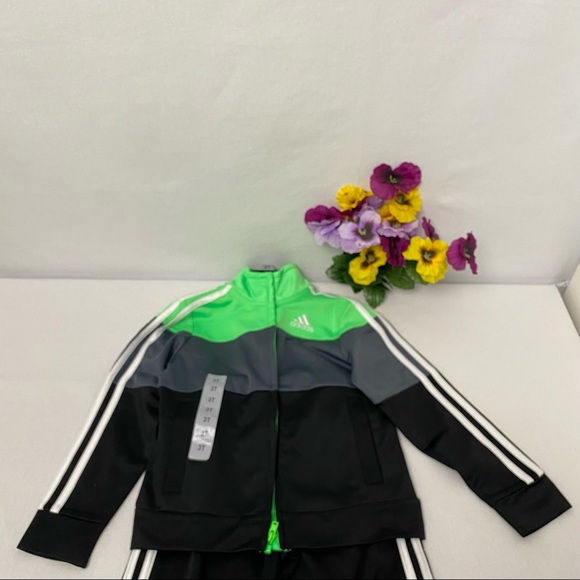 Adidas boys’ tricot jacket and pant 2-piece set, NWT - Picture 3 of 8
